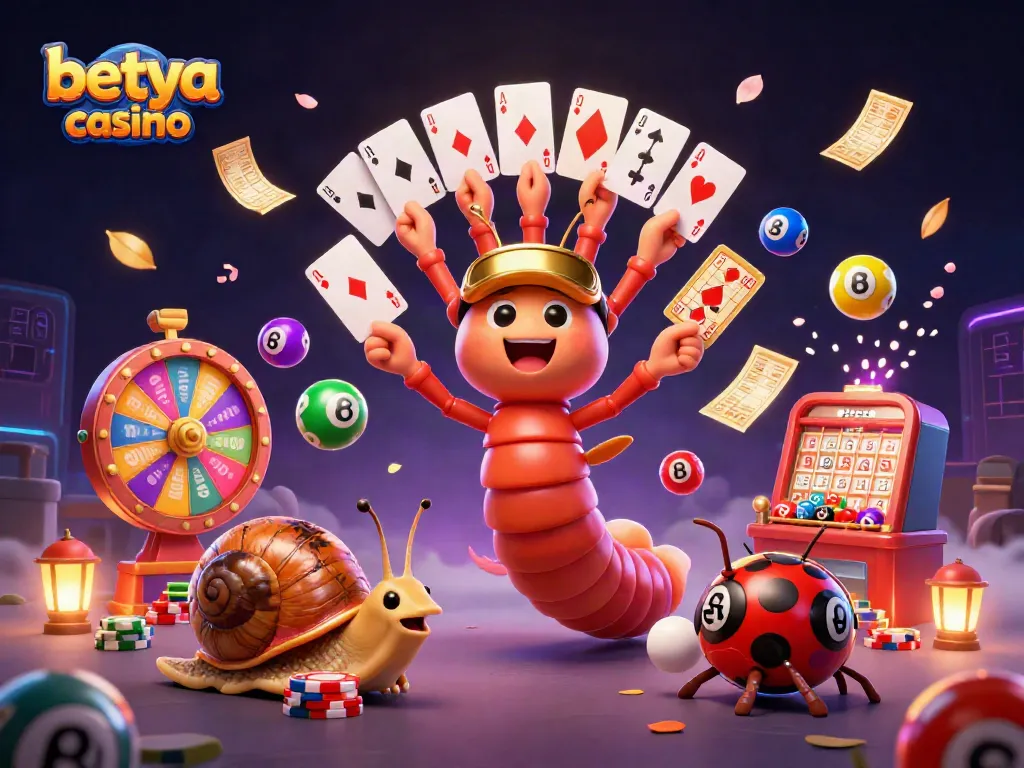 Engage in thrilling betting action at Betya Casino with vibrant games and characters.