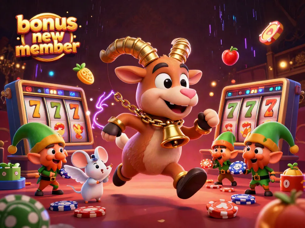 Engage with winning opportunities through the bonus new member promotion at a thrilling slot-themed casino.